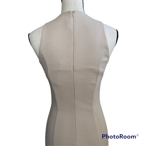 AMEN Beige and Black Embellished Fitted Dress - Picture 15 of 15